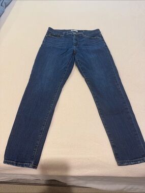 Classic Dark Blue Straight Leg Jeans